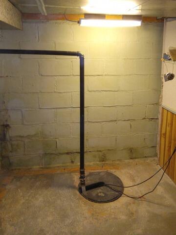 New Sump system with waterproofing in Hamilton, On - Before Photo