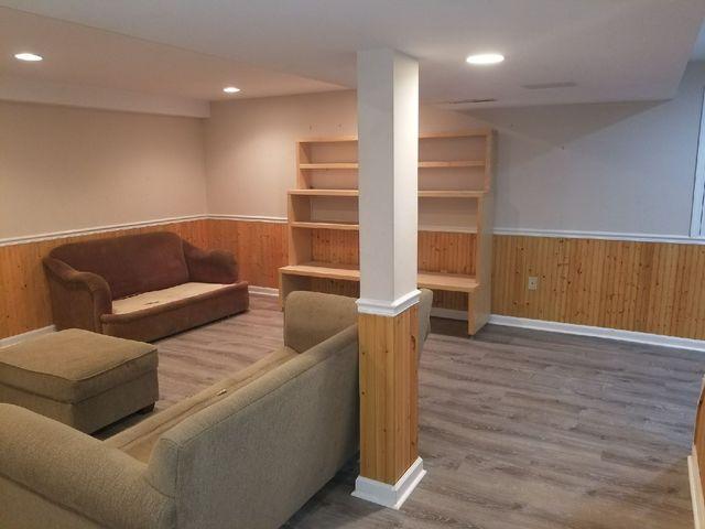 Waterproof Flooring Installed in Havertown, PA Basement - After Photo