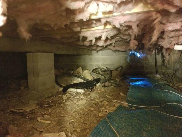 Damp, Moldy Crawl Space Transformed with CleanSpace Vapor Barrier in Voorhees, NJ - Before Photo