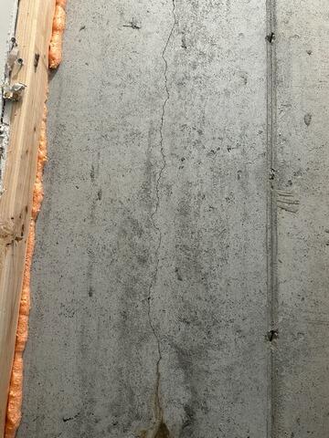 Eliminating Wall Cracks In Tinton Falls, NJ Basement - Before Photo