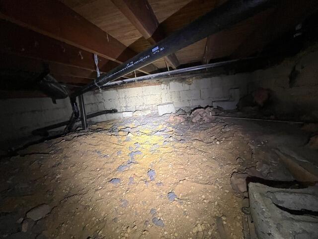 Damp Crawl Space Conditions In Beach Haven, NJ - Before Photo