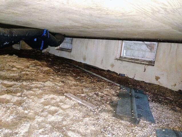 Persistent Water Intrusion In Atlantic Highlands, NJ Crawl Space - Before Photo