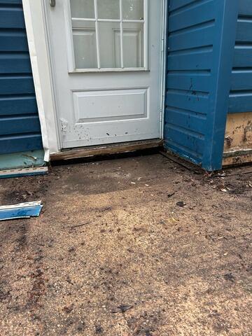 Lifting a Sunken Concrete Patio in Boonton, NJ - Before Photo