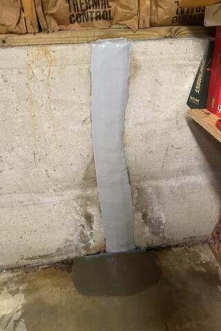 Basement Wall Crack Repair in Burlington, NJ - After Photo