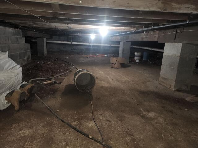 Crawl Space Transformation in Paramus, NJ - Before Photo