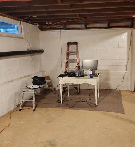 Addressing Moisture Concerns In Succasunna, NJ Basement - Before Photo