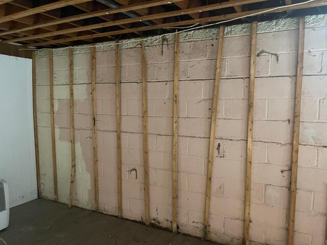 Bowing Walls Solution in Atlantic Highlands, NJ - Before Photo