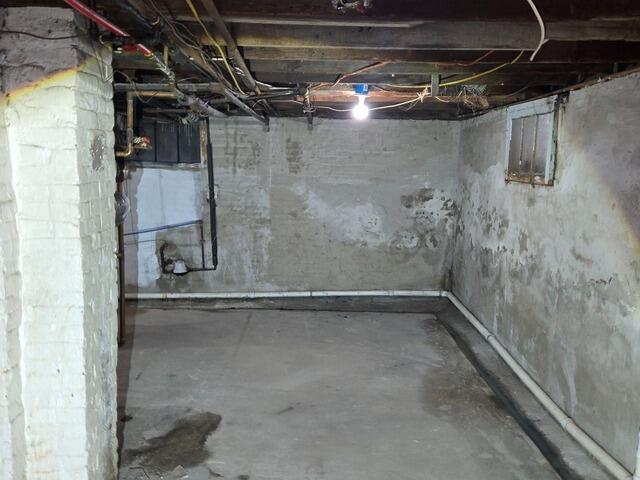 Waterproofing a Wet Basement in Perth Amboy, NJ - Before Photo