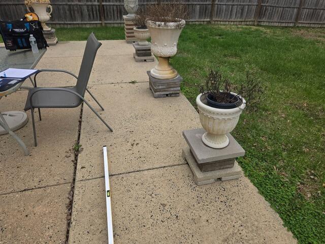 Addressing Concrete Patio Settlement In Cherry Hill, NJ - Before Photo
