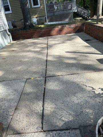 Concrete Patio Repair in Roselle Park, NJ - Before Photo