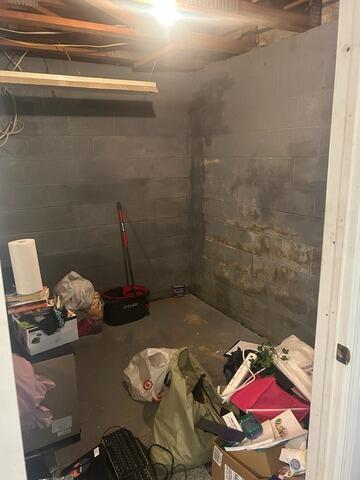 Eliminating Moisture Intrusion In Chester Springs, PA Basement - Before Photo