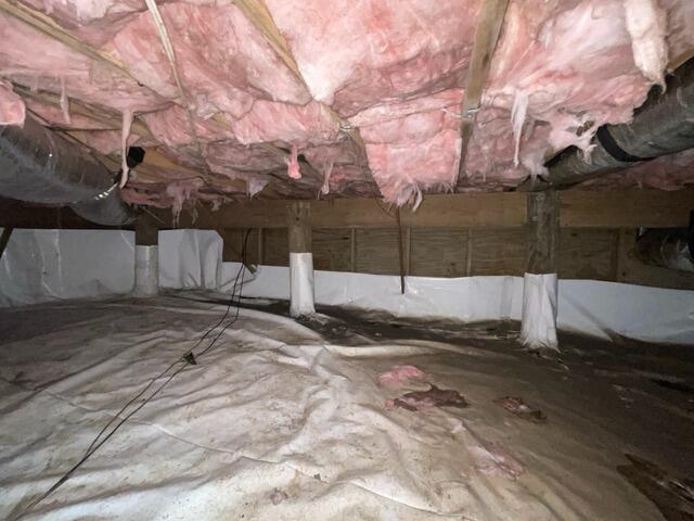 Crawl Space Vapor Barrier in Forked River, NJ - Before Photo