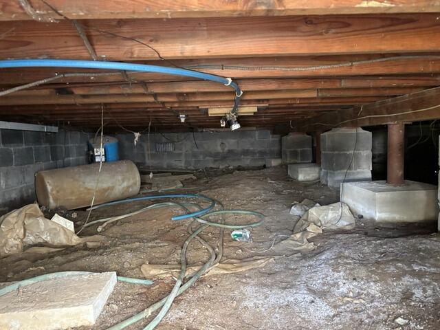 Encapsulating a Damp Crawl Space in Lake Hopatcong, NJ - Before Photo