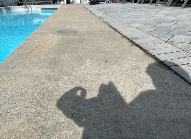 Concrete Pool Deck Repair in Long Branch, NJ - Before Photo