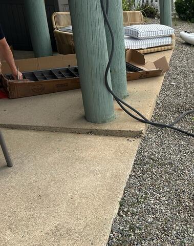 Concrete Repair in Long Beach Township, NJ - Before Photo