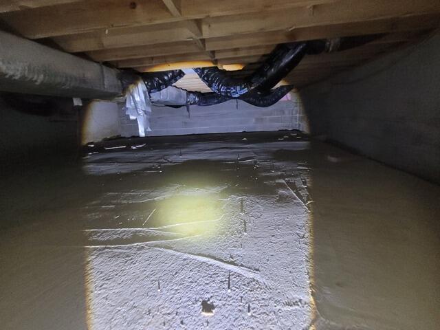 Wet Crawl Space Solution In Garnet Valley, PA - Before Photo