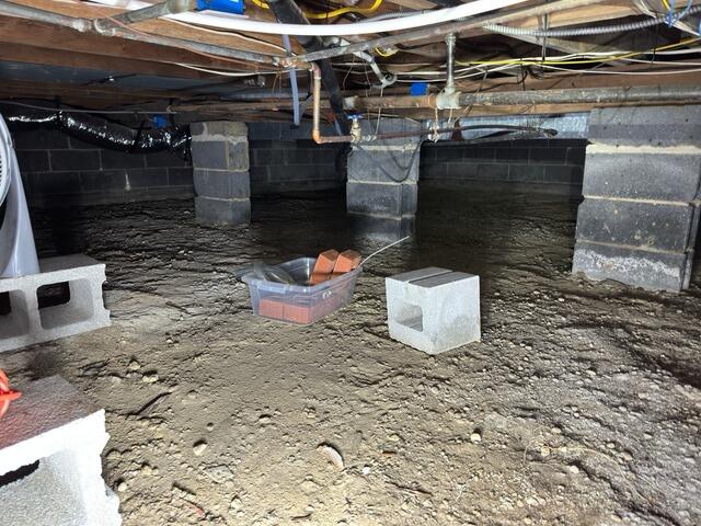 Crawl Space Vapor Barrier in Hazlet Township, NJ - Before Photo