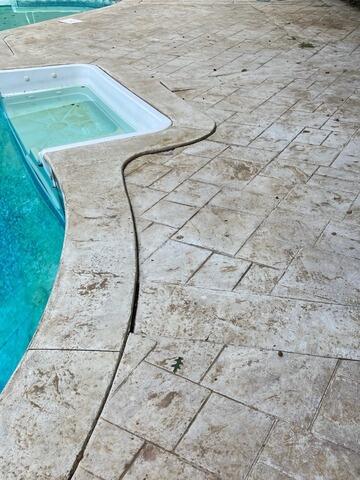 Concrete Pool Repair in Jackson, NJ - Before Photo