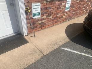 Fixing A Sunken Sidewalk In Westwood, NJ - Before Photo