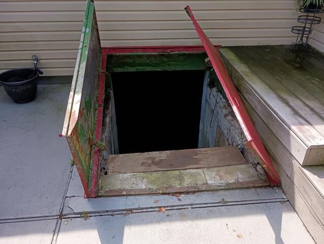 Basement Bilco Door Replacement in Lawrence Township, NJ - Before Photo