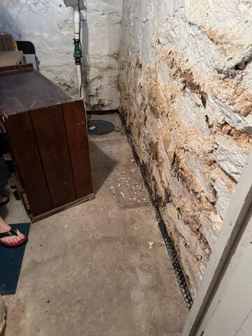 Damp Basement Solution In Baltimore, MD - Before Photo