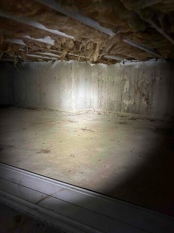 Encapsulating a Damp Crawl Space in Newtown, PA - Before Photo