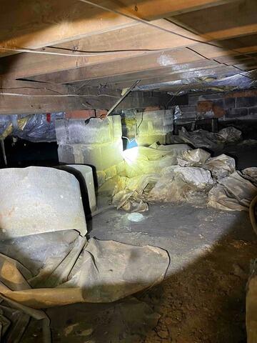 Wet Crawl Space Solution In Voorhees, NJ - Before Photo