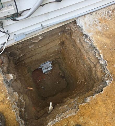 Push Piers in Chesterfield, NJ - Before Photo