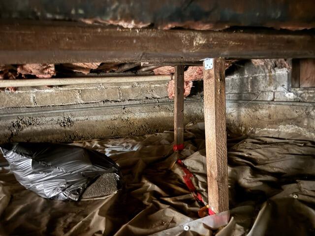 Repairing Weakened Support Beams In Havre De Grace, MD - Before Photo