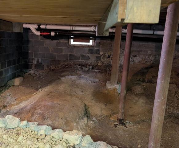Wet Crawl Space Transformation In Highland Lakes, NJ - Before Photo