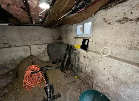 Waterproofing in College Park, NY - Before Photo