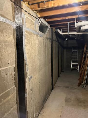 Bowing Wall Repair Solution In Howell, NJ Basement - After Photo