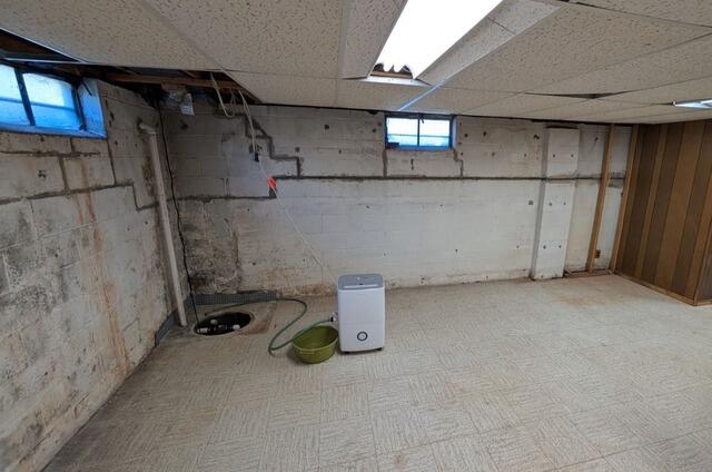 Eliminating Bowing Basement Walls In Bridgewater, NJ - Before Photo