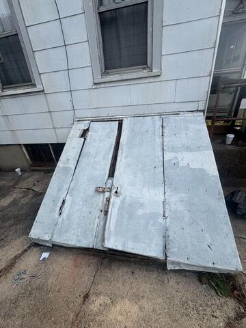 Replacing Leaky Bilco Doors in Fairview, NJ - Before Photo