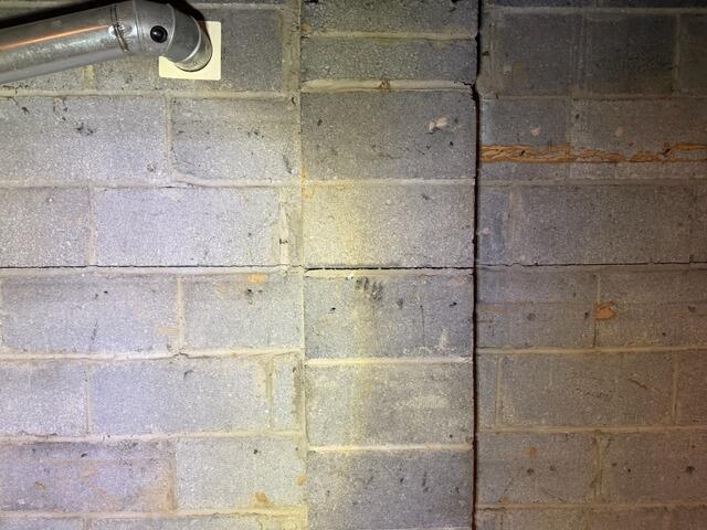 Resolving Foundation Settlement In Lincroft, NJ Basement - Before Photo
