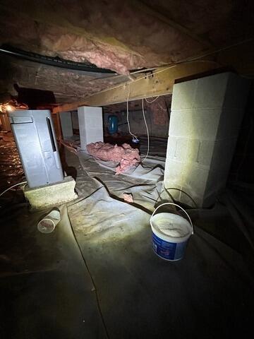 Crawl Space Repair in Franklinville, NJ - Before Photo