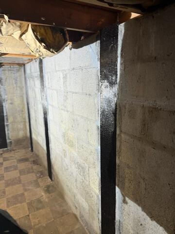 Stabilizing Bowing Walls In Oak Ridge, NJ Basement - After Photo