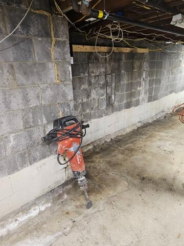 Basement Waterproofing in Eatontown, NJ - Before Photo