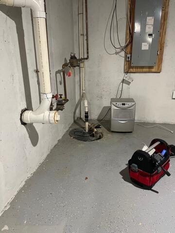 Sump Pump Installation in Princeton, NJ - Before Photo