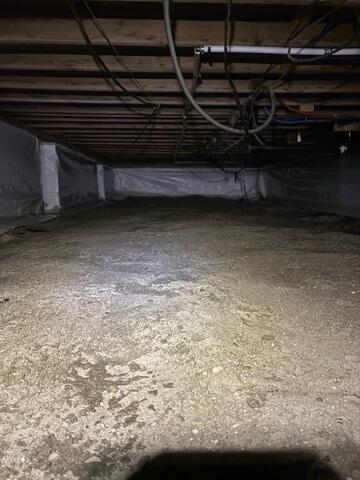 Crawl Space Vapor Barrier in Ocean City, NJ - Before Photo