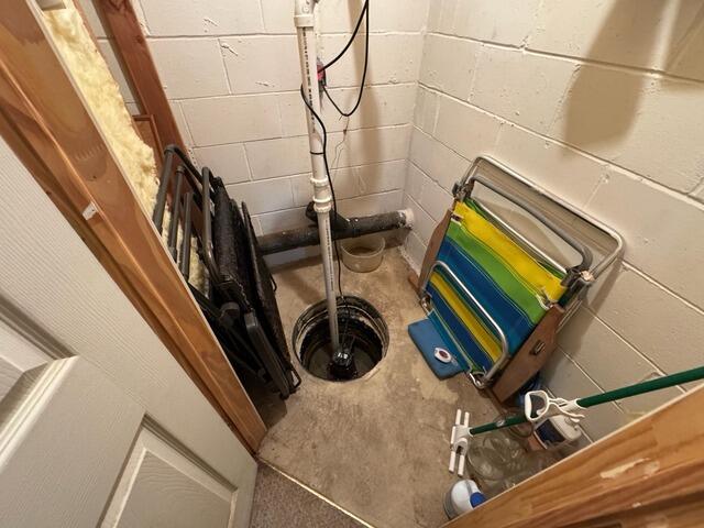 Drainage Solution In Deal, NJ Basement - Before Photo