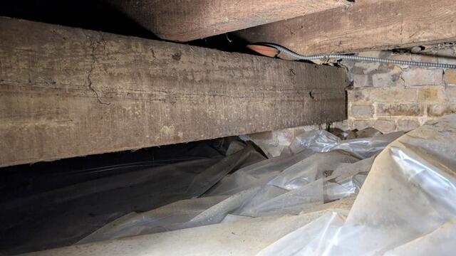 Stabilizing Support Beams In South Amboy, NJ Crawl Space - Before Photo