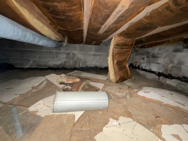 Damp Crawl Space in Spotswood, NJ - Before Photo