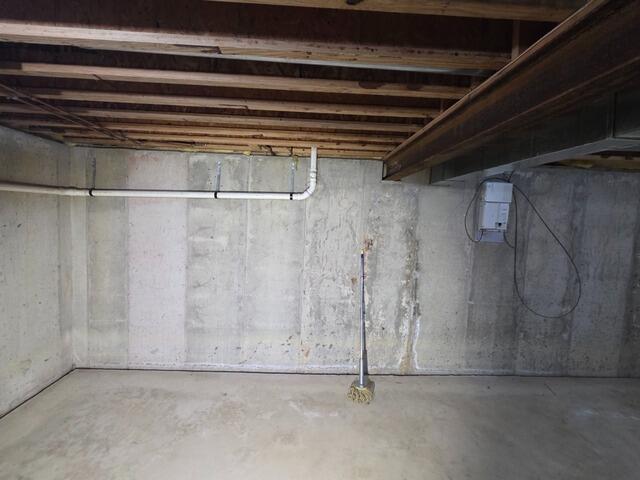 Waterproofing a Damp Basement in Manalapan, NJ - Before Photo