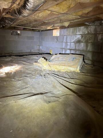 Wet Crawl Space Solution In Dover, DE - Before Photo