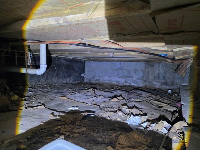 Wet Crawl Space Solution In Severn, MD - Before Photo