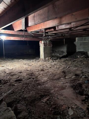 Crawl Space Water Seepage Solution In North Brunswick, NJ - Before Photo