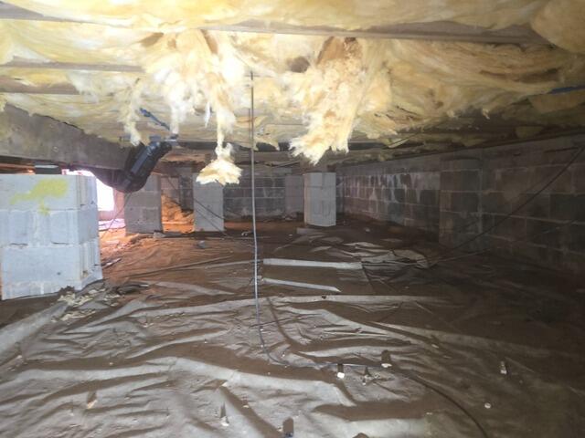 Encapsulating a Damp Crawl Space in Woodstown, NJ - Before Photo