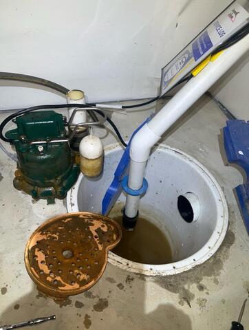 Technician Provides SuperSump Annual Maintenance in Worton, MD - Before Photo