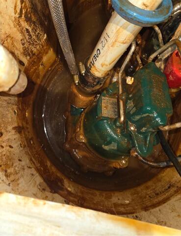 TripleSafe Sump Pumps Iron Ochre in Monmouth Beach, NJ - Before Photo